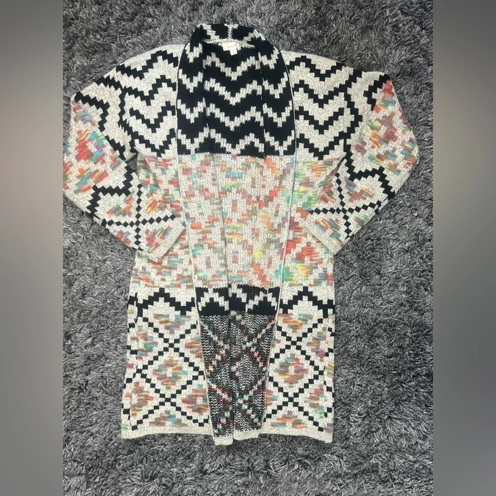 Debut rainbow Aztec longline Cardigan XS